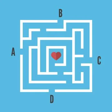 Square maze, heart, options イラスト素材
