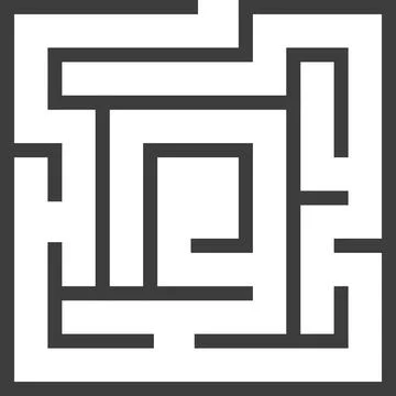 Square maze on white イラスト素材