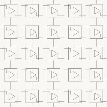 Square media playback modules, Seamles pattern in line design. square, media Stock Illustration