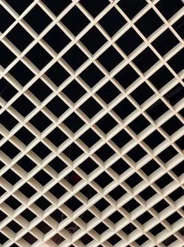 The square mesh pattern on the ceiling Stock Photos