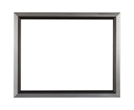 Square metal frame for painting or picture isolated on a white background Stock Photos