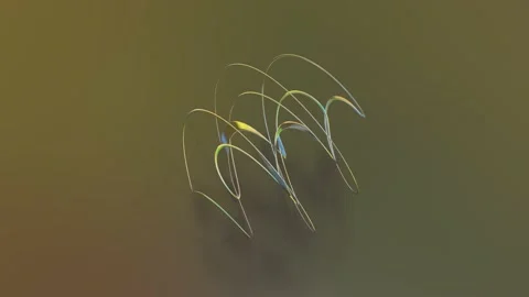 The square metal thin frame deforms and curls. abstract 3D loop animation. 3d re Stock Footage 166618576