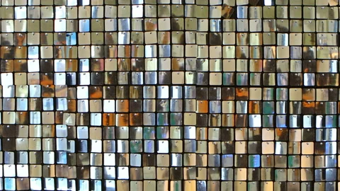 Square metal tile moving background. Stock Footage 142059936