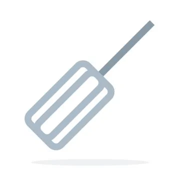 Square metal whisk vector flat isolated Stock Illustration