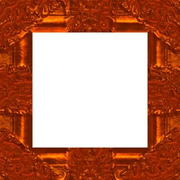 Square  metallic frame with ornament Stock Illustration