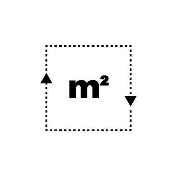 Square Meter Area Measurement Icon Stock Illustration