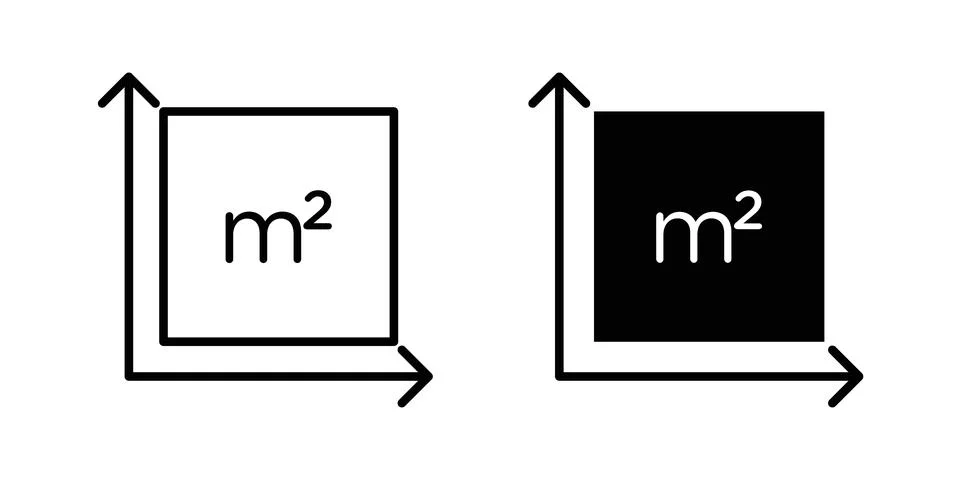 Square Meter icon concept logo design collection Ilustración de archivo