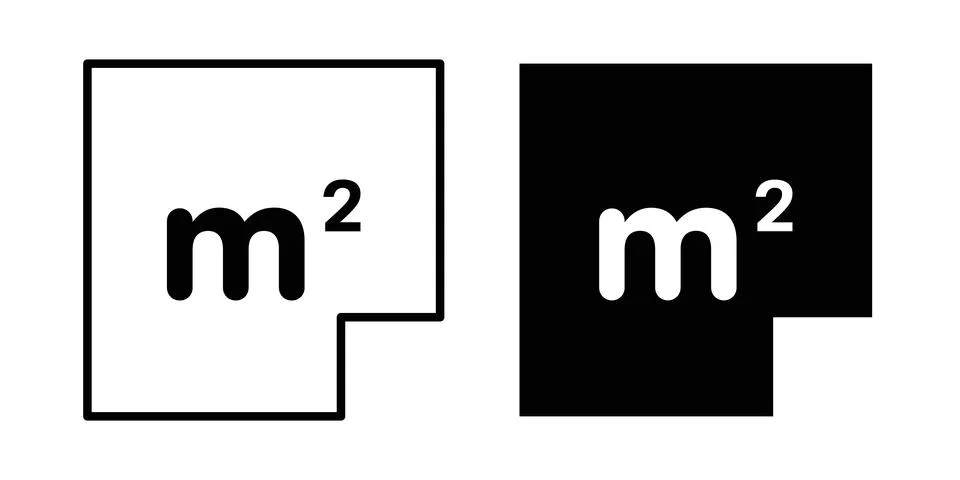 Square Meter icon graphic design. web icons vectors Ilustración de archivo
