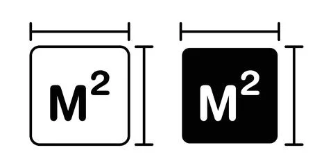 Square Meter icon vector art Illustrations Ilustración de archivo