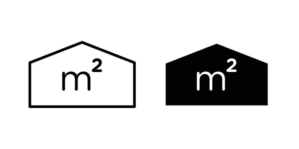 Square Meter icon vector design illustrations Stock Illustration