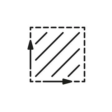 Square meter, size surface m2 icon. Measuring area dimension sign. Measure of Ilustración de archivo