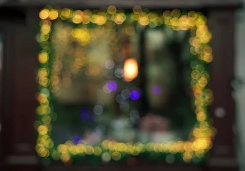 Square mock up pattern abstract concept of decoration shape from garland lamp Foto stock