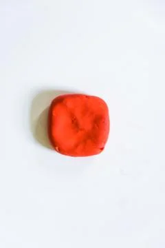 Square ,modelling clay of different colors Stock Photos