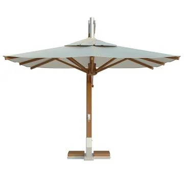 Square modern beach umbrella, front view Stock Illustration