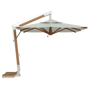 Square modern beach umbrella, side view Stock Illustration