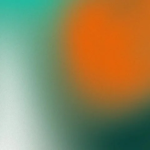 Square Modern Orange and Teal Animated Gradient Background with Film Grain Stock Footage 334873768