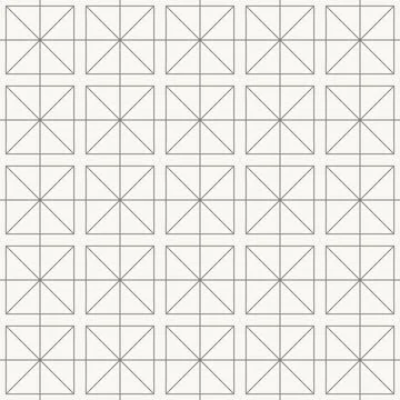 Square modular tile pattern, seamless pattern in line design. square, tile, grid Stock Illustration