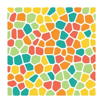 Square of mosaic elements 스톡 일러스트