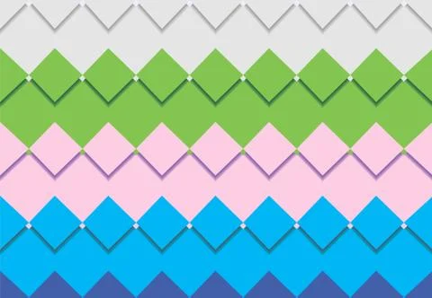 Square mosaic vector background corner design Illustrazione stock