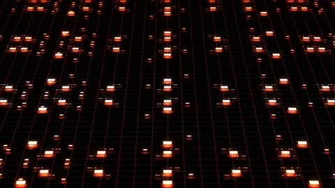 Square Motion Technology Seamless Loop Futuristic Digital Tech Background Stock Footage 343969573