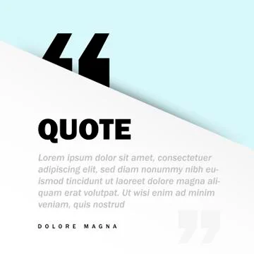 Square Motivation Quote Template Vector Background with Realistic Soft Shadows 库存插图