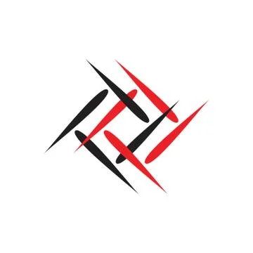 Square movement abstract logo vector Stock Illustration