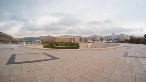 Square Near Mosaic Museum in Centre of Shanlyurfa Stock Footage 75409249