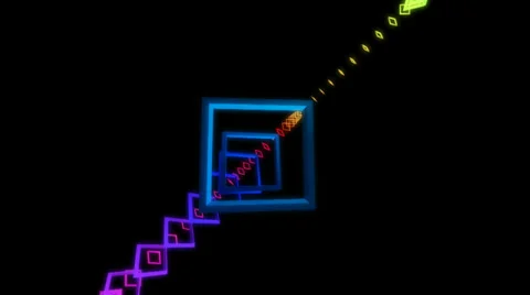 Square neon glow Stock Footage 32404995