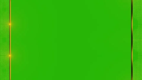 Square, neon, glowing gold, rectangular frame, horizontal frame on green ba.. Stock Footage 270315213