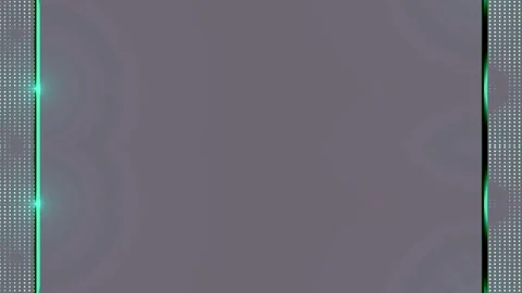 Square, neon glowing green, rectangular frame, horizontal frame on gray bac.. Stock Footage 270315224