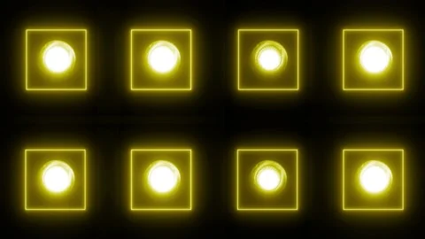 Square Neon led light 4K LOOP Stock Footage 158441775