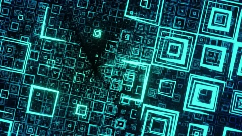 Square neon loop Stock Footage 161570514