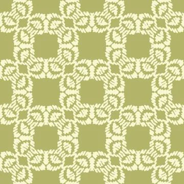 Square netting seamless vector pattern in green Illustrazione stock