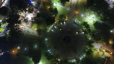 Square at night Foto stock