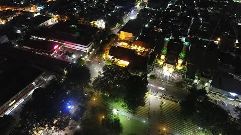 The square at night view Foto stock