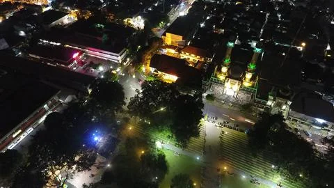 The square at night view Foto stock