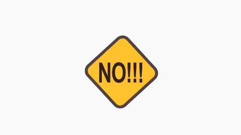 Square no text exclamation mark animated icon. Stock Footage 284924329