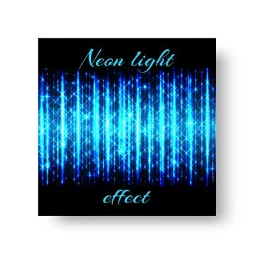 Square notebook with neon light Stock Illustration