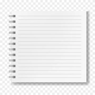 Square notebook, realistic lined mockup Stock Illustration