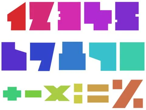 Square numbers Illustrazione stock