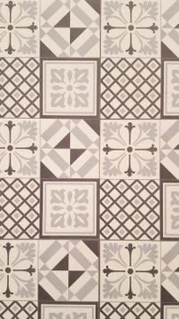 Square octagonal seamless patterns in Oriental style tile background Stock Photos