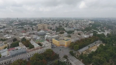 Square in Odessa from the top Video stock 106150982