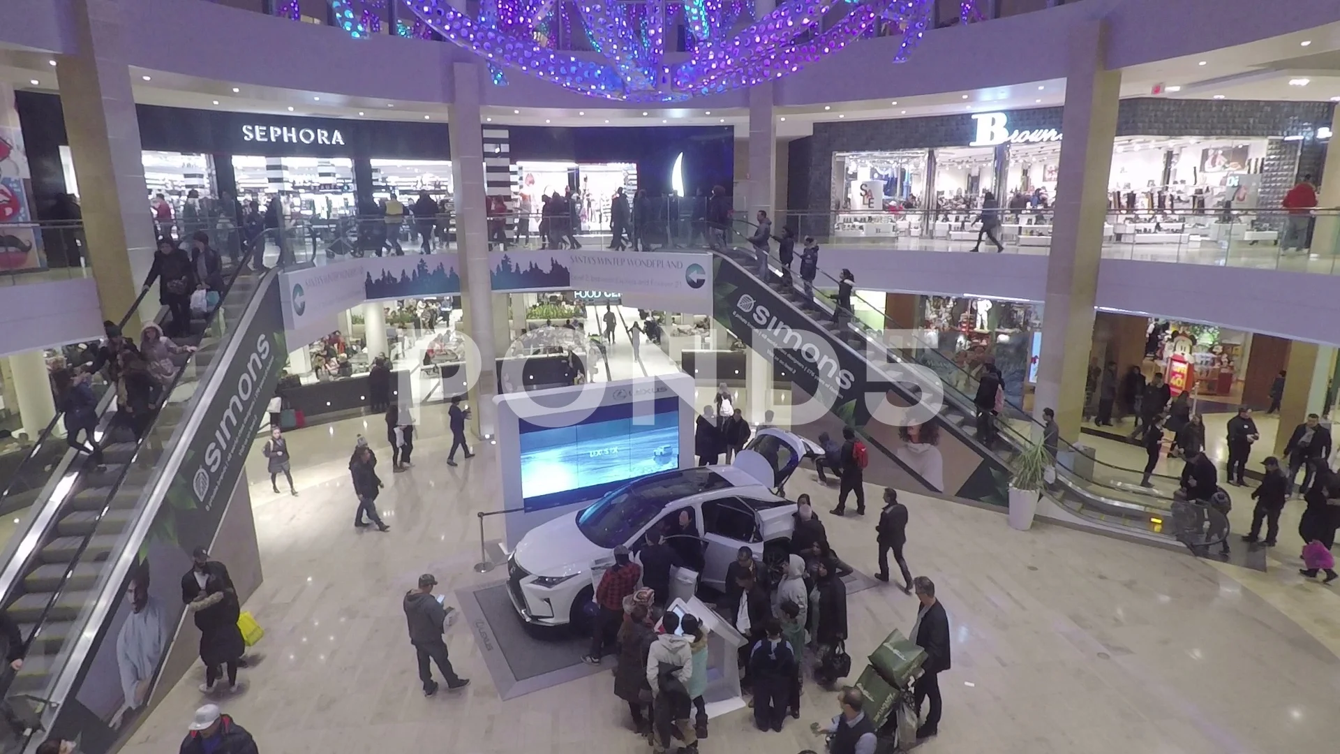 Square One Shopping Centre with beautifu, Stock Video