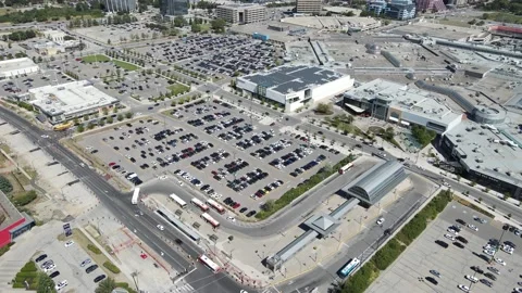 Square One Shopping District Bus Terminal Stock Footage 228651926