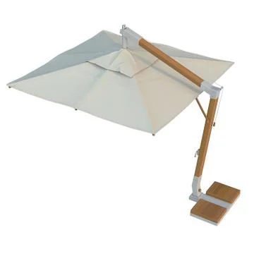 Square open beach umbrella Stock Illustration