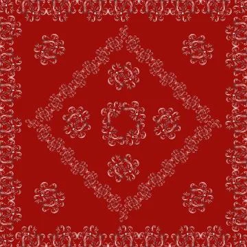 Square openwork lace neckerchief shawl tablecloth. White abstract pattern, br Stockillustratie