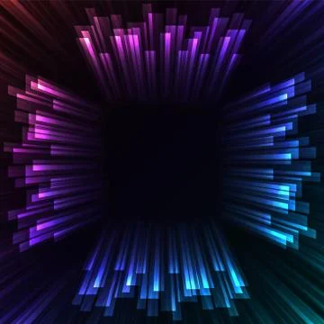 Square overlap stripe rush in dark background Stock Illustration