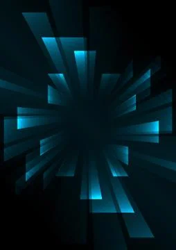 Square overlap stripe rush in dark background Stock Illustration