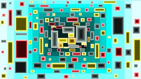 Square in Paint Stock Illustration