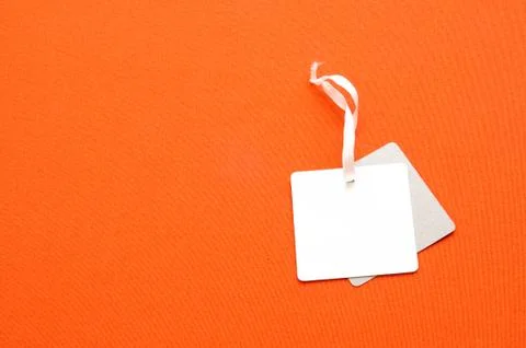 Square pair of label, large copy space Stock Photos